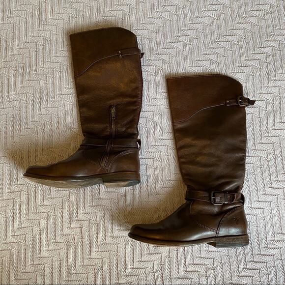 Frye brown leather boots size 7 - Picture 1 of 8